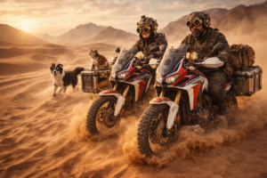 Africa twins in the desert